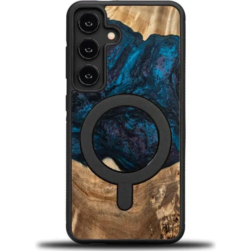 Bewood Unique MagSafe Neptun wood and resin case for Samsung Galaxy A55 5G - navy blue and black (Samsung Galaxy A55) (47572120)