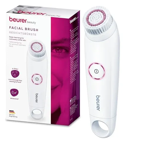 BEURER FC 45 Gesichtsbürste - Elektrische Gesichtsbürste in Weiß mit Timer und wasserfestem Design, ideal für eine gründliche und sanfte Reinigung der Haut.