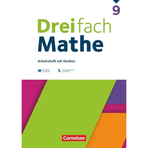 Cornelsen Dreifach Mathe, Ausgabe 2021, 9. Schuljahr, Arbeitsheft mit Medien und Lösungen, Inkl. Erklärvideos (Deutsch, 2025) (53880961)