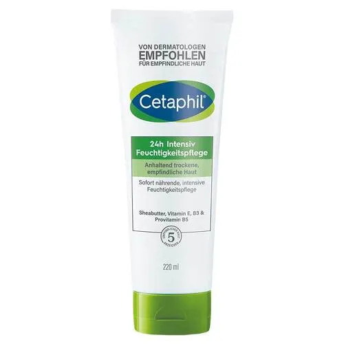 Cetaphil 24h Intensiv Feuchtigkeitspflege - Ganzkörperpflege mit 5-fach Feuchtigkeitskomplex für nachhaltige Rückbefeuchtung und 24 Stunden Schutz vor Trockenheit, ideal für empfindliche und sehr trockene Haut.
