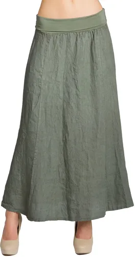 Caspar RO019 Damen Langer Maxi Sommer Leinenrock - Eleganter Maxirock aus leichtem Leinenstoff, ideal für sommerliche Outfits. Der hohe elastische Bund sorgt für eine figurschmeichelnde Passform und vielseitige Kombinationsmöglichkeiten. Perfekt für Damen in Größen S bis XL.