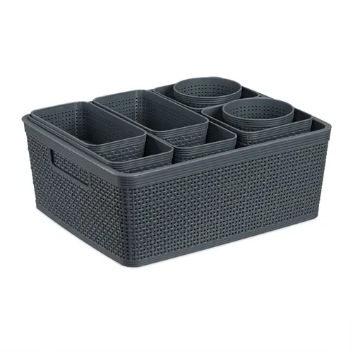 Schubladen Organizer Bad Organizer Ordnungsbox Kunststofforganizer 10-tlg. Set