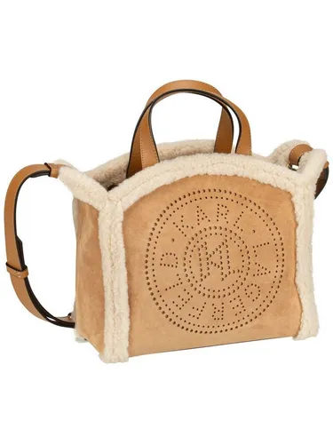 KARL LAGERFELD Rucksack K/ circle SM Tote Shearling - Rucksäcke mit kuscheligem Shearling und Veloursleder, ideal für stilvolle Looks in der kühleren Jahreszeit.