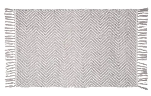 WENKO Badematte Gata hellgrau 50 x 80 cm - Teppiche: Rutschfeste Badematte für Sicherheit und Komfort, waschbar bei 40 °C, ideal für Badezimmer und flauschig unter den Füßen.