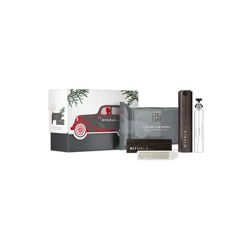 RITUALS The Ritual of Homme Autoparfum Geschenkset - Lufterfrischer Geschenkset mit luxuriösem Homme Autoparfum, praktischen Autotüchern und einem stilvollen Holzhalter für langanhaltenden Duft im Auto.
