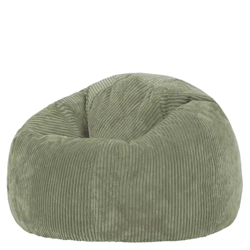 icon Sitzsack Kingston – Klassischer Cord-Sitzsack für Erwachsene & Kinder - Sitzsäcke aus weichem Cordmaterial, ideal für stundenlanges Entspannen im Wohnzimmer oder Schlafzimmer. Strapazierfähig mit Doppelnähten und doppeltem Reißverschluss für lange Haltbarkeit.