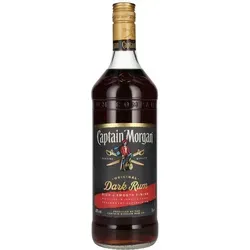 Captain Morgan Dark Rum 40% Vol. 1l - Premium Rum mit kräftigem Geschmack, ideal für Cocktails oder pur, perfekt für gesellige Abende.