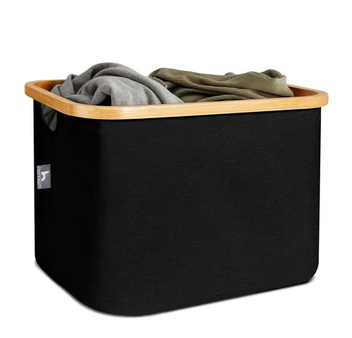 HENNEZ Aufbewahrungskorb 40L - Faltbarer Wäschekorb - Dekokörbe mit 40L Fassungsvermögen, ideal für große Wäscheberge und vielseitig einsetzbar – ein stilvoller Ordnungshüter für jedes Zuhause.
