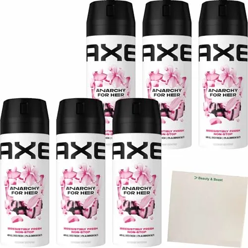 AXE Deo Deospray Bodyspray Anarchy for Her 150 ml - Aluminiumfreies Deodorant für Damen, mit einem verführerischen Duft aus Vanille, Lavendel und Sandelholz, ideal für den täglichen Gebrauch.