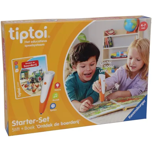 Ravensburger Tiptoi Starter Set Bauernhof (Niederländisch, 1 - 7 Jahre) - Entdecken Sie den Bauernhof mit dem Ravensburger Tiptoi Starter Set! Spielerisch lernen Kinder von 1 bis 7 Jahren spannende Fakten und erleben interaktive Abenteuer.