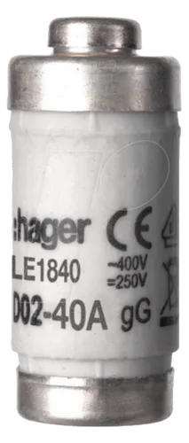 HAGER LE1840 - Sicherungseinsatz D02 E18 40A 400V gG mit Kennmelder