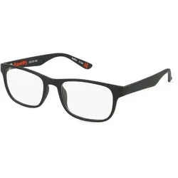 Superdry SDO Kabu Unisex-Brille inkl. Gläser Vollrand Eckig Kunststoff-Gestell 52mm/18mm/145mm, schwarz