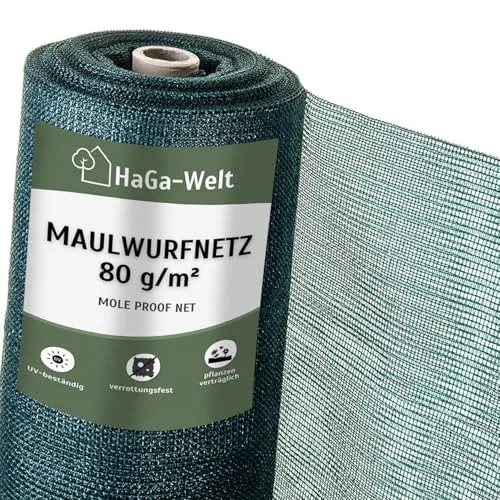HaGa Maulwurfnetz - 3m Breite (Meterware) - Schutznetz gegen Maulwurf - effektives Maulwurf vertreiben unter Rasen & Rollrasen - Tierfreundlicher Maulwurf Vertreiber & Maulwurfschreck
