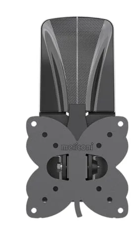 Meliconi Slimstyle Plus 100 ST, TV-Wandhalterung, auch geeignet für Gipskarton, mit Neigung und Drehung (tilt und Turn), für TV von 14 Zoll bis 32 Zoll, Vesa 50-75-100, hergestellt in Italien