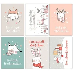 PAPIERDRACHEN Weihnachtskarte Weihnachtskartenset - liebevoll gestaltete Postkarten zu Weihnachten
