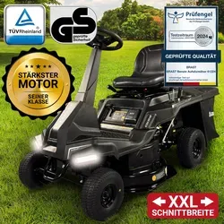 BRAST Benzin Aufsitzmäher 61224 ESTART – Elektrostart & XXL Schnittbreite - Rasentraktoren: Hochleistungsfähiger Aufsitzmäher mit 61cm Schnittbreite, kraftvollem 4-Takt Motor und praktischer Elektrostart-Funktion für müheloses Mähen.