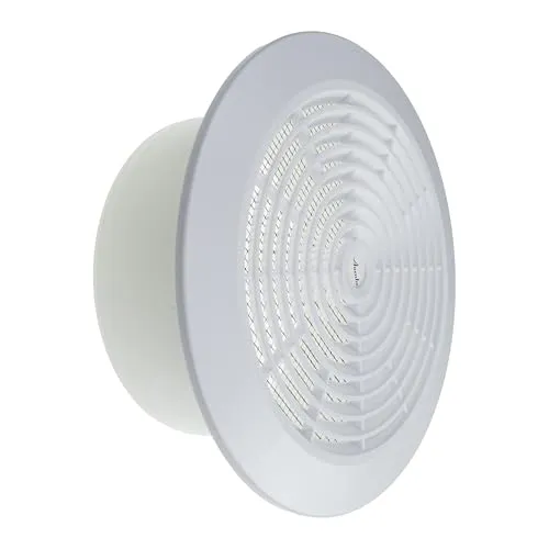 Vent Systems 150 mm Weiß Zerlegbares Deckengitter – Rundes Lüftungsgitter aus Kunststoff – Grillabdeckung – Nylonsieb – HVAC-Lüftungsöffnungen für Badezimmer, Heimbüro, Küche