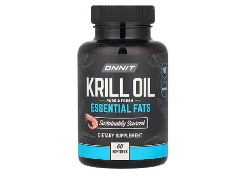 Onnit, Krillöl, ätherische Fette, 60 Weichkapseln