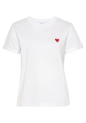 LASCANA Damen T-Shirt mit Herz-Stickerei - Shirts. Bestseller T-Shirt von LASCANA mit süßer Herz-Stickerei, aus weichem Baumwolljersey, figurumspielend und vielseitig kombinierbar.