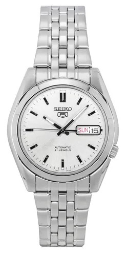 Seiko 5 Automatic 21 Jewels SNK355 Herrenuhr - Armbanduhren mit automatischem Uhrwerk und 30 m Wasserdichtigkeit, ideal für stilbewusste Herren, die Funktionalität und Eleganz schätzen.