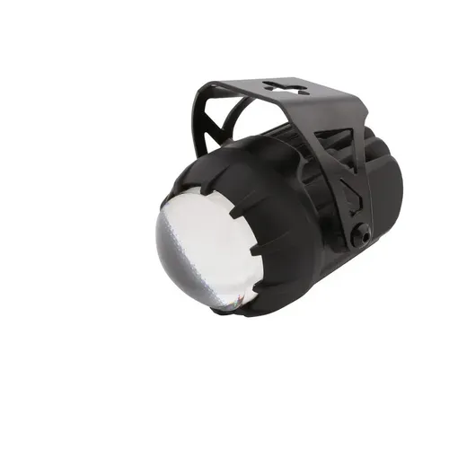 HIGHSIDER Dual-Stream-LED-Scheinwerfer Nächster, schwarz - Frontscheinwerfer, leistungsstarker LED-Scheinwerfer in schwarzem Aluminiumgehäuse, E-geprüft, ohne mechanische Abdeckung für einfaches Umschalten von Abblend- auf Fernlicht.