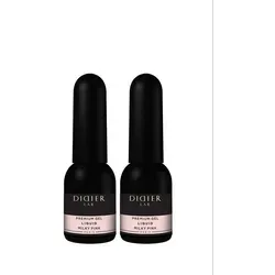 Didier Lab Nagellack SET Premium Gel Liquid Milky Pink, Entwickelt für French-Maniküren rosa