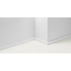 Parador Sockelleiste, Weiß, Holzwerkstoff, 1.6x4x220 cm, Blauer Engel, Pefc, Emas, DIN EN ISO 14001, Epd, Voc-Label , Teppiche & Böden, Bodenbeläge, Bodenzubehör, Sockelleisten