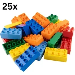 LEGO® DUPLO® 2x4 Steine - 25 Bunte Bausteine für Kreativität - 25 Stück LEGO DUPLO® 2x4 Steine in verschiedenen Farben, ideal als Einsteiger- und Ergänzungsset. Fördert Geschicklichkeit und kreatives Spielen!
