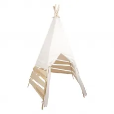 small foot Outdoor Zelt Tipi aus Holz und Zeltstoff - Geräumiges Spielzelt für Kinder ab 2 Jahren, wetterbeständig und ideal für Abenteuer im Garten oder Kinderzimmer.