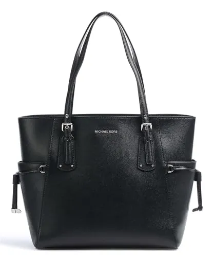 Michael Kors Leder-Schultertasche Schwarz - Stilvoll und Praktisch - Elegante Schultertasche aus hochwertigem Leder mit verstellbarem Umhängeriemen. Ideal für den täglichen Gebrauch, bietet sie ausreichend Platz für Essentials und überzeugt durch ihr zeitloses Design.