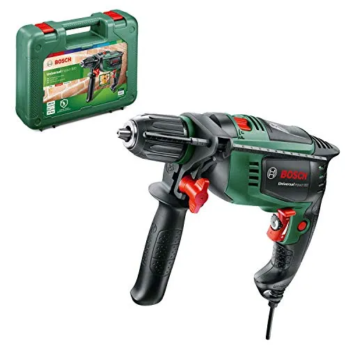 Bosch Schlagbohrmaschine UniversalImpact 800 - 800 Watt, inkl. Koffer und Zubehör, sicheres Arbeiten durch Kickback Control