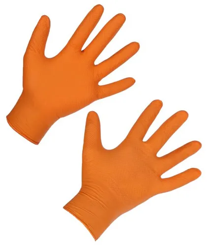 Kerbl Nitril Einmalhandschuh X-Grip, 240 mm, 50 Stück, Gr. XL, orange, 1530