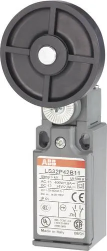 ABB LS32P42B11 Endschalter - Endschalter für 400 V/AC mit Rollenhebel, ideal für Positionsüberwachung und Laufbegrenzung, schützt zuverlässig gegen elektromagnetische Störungen.