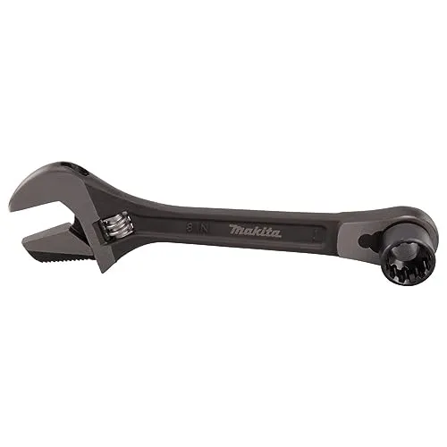 Makita Rollgabelschlüssel-Set 11 tlg. - 3in1 Tool - Steckschlüssel Set mit 11 Teilen aus Chrom-Vanadium-Stahl, inklusive Ratschenfunktion für effizientes Arbeiten – ideal für Heimwerker und Profis.