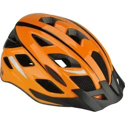 FISCHER Erwachsene Fahrradhelm Urban, S/M 52-59 cm, orange - Fahrradhelm mit optimaler Passform durch verstellbares Innenring-System, integrierte Rückleuchte für bessere Sichtbarkeit und hochfeste EPS-Innenschale für maximalen Schutz.