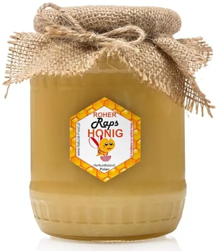 Natural Food - Rohhonig - Unbehandelt und Ungefiltert aus Europa - 1 x 1,1 kg - Unser Rohhonig ist 100% rein und unverfälscht. Er wird nicht gefiltert oder erhitzt, sodass alle wertvollen Inhaltsstoffe erhalten bleiben. Genießen Sie den authentischen Geschmack der Natur in jedem Glas!