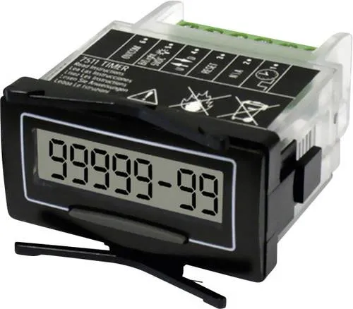 Trumeter 7511HV Betriebsstundenzähler - Kompakter Zeitzähler - Sonstige Elektroinstallationsartikel mit 8-stelligem LCD, Resettaste und IP65 Schutz. Ideal für präzise Zeitmessung in verschiedenen Anwendungen.
