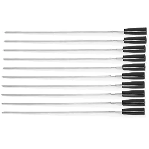 BBQ-Toro Edelstahl Grillspieße (10 Stück) | 54 cm | Ersatz Spieße für elektrischen Spießdreher | Grillspieß, Schaschlikspieße, Grill Skewers | Mangal Schaschlik, Drehspieß, Rotisserie