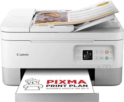 Canon PIXMA TS7451i - 3-in-1 WLAN-Drucker für Homeoffice, automatische Tintennachlieferung und randloser Fotodruck in 43 Sek.