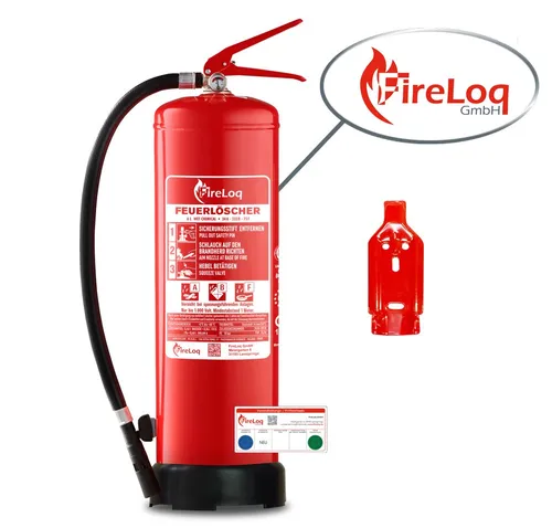 FireLoq 6L Fettbrand Feuerlöscher für Brandklasse ABF | 34A 233B 75F - Effektiver Fettbrand-Feuerlöscher für Küche & Gastronomie. Sofort einsatzbereit, mit geprüftem Löschschaum, der Wiederentzündung verhindert. Robuster Stahlbehälter, ideal für Fritteusen und Kochgeräte.