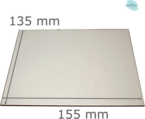 Feuerfestes Kaminglas nach Maß – 155 mm x 135 mm - Maßgefertigtes Kaminglas für perfekte Passform, hitzebeständig bis 800°C. Gefaste Kanten sorgen für sichere Handhabung und einfachen Einbau. Ideal für Kamine und Öfen.
