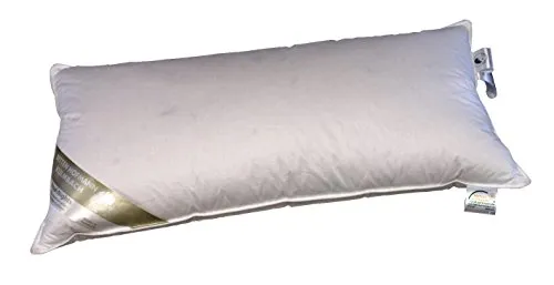 Betten Hofmann Parade Kissen 40x80 cm - Extra fest und stützend - Hochwertiges Kopfkissen 40x80 cm mit 800 g Füllung aus Gänsefedern und Daunen, ideal für erholsamen Schlaf. Waschbar bis 60°, trocknergeeignet und aus 100% Baumwolle.
