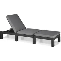 Allibert Solène Liegestuhl 195 cm - Gartenmöbel Liegestuhl, wetterfest und ergonomisch für optimalen Komfort im Garten oder auf der Terrasse.