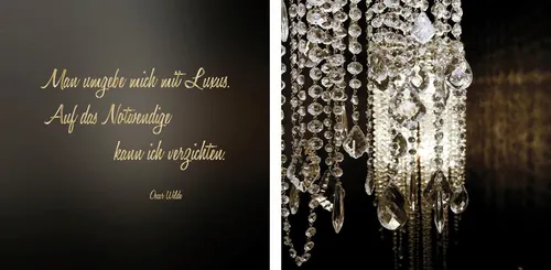 queence Leinwandbild Luxus - Oscar Wilde, Foto, Kunst, Modern, Romantisch, Schriftzug, Schriftzüge, Spa, Spa Bilder, Sprüche, Sprüche & Texte, Stein (Set), Premium-Leinwandstoff, Handarbeit aus Deutschland, 2er Set