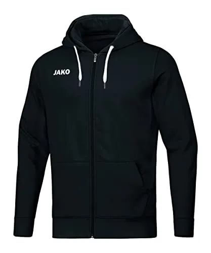 Jako Herren Kapuzenjacke Base, schwarz, 3XL - Funktionsjacke aus GOTS-zertifizierter Bio-Baumwolle mit weichem Griff, ideal für sportliche Aktivitäten und Freizeit. Auslaufvorbehandelt für optimale Passform.