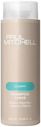 Paul Mitchell Shampoo Three 300 ml - Effektives Shampoo zur gründlichen Reinigung von Haar und Kopfhaut. Entfernt Rückstände und sorgt für eine starke Haarstruktur. Ideal für Schwimmer, die Chlor und Verunreinigungen vorbeugen möchten.