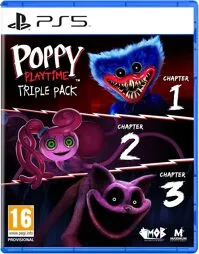 Poppy Playtime Triple Pack - PS5 [EU Version] - Spiele für PlayStation 5, erlebe die ersten 3 Kapitel der gruseligen Poppy Playtime Saga mit Rätseln und lebendigem Spielzeug. Tauche ein in die düstere Geschichte von Playtime Co.