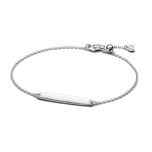 Pandora Gliederarmband mit Gravur - Elegantes Gliederarmband aus der Pandora Moments Kollektion, individuell kürzbar und mit integrierter Gravurplatte. Perfekt für persönliche Botschaften!