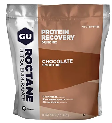 GU Roctane Protein Recovery Drink - 915g - Schokoladensmoothie - Der GU Roctane Protein Recovery Drink bietet eine schmackhafte Möglichkeit, deine Energie nach dem Training schnell wieder aufzuladen. Ideal für Sportler, die eine effektive Unterstützung der Regeneration suchen.