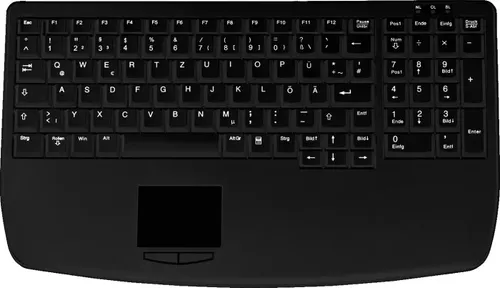 Cherry Industry 4.0 Notebook Style Ultraflat Touchpad Keyboard with NumPad PS2 Black (AK-7410-GP-B/BE)